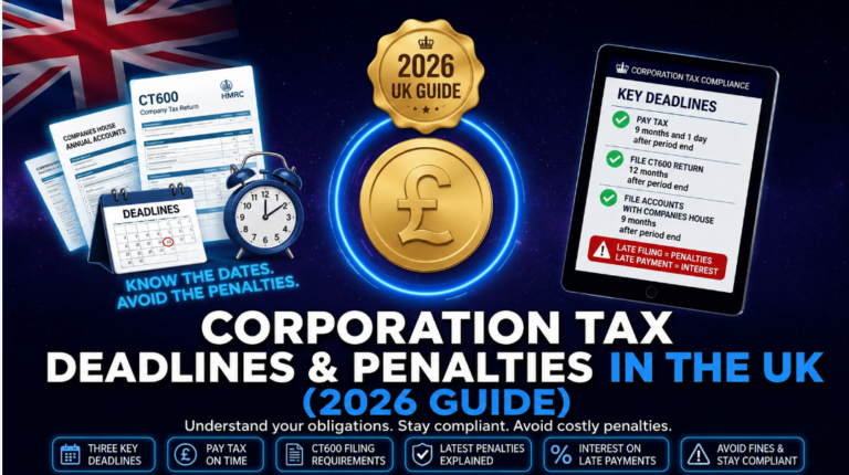 Corporation Tax Deadlines & Penalties in the UK (2026 Guide)