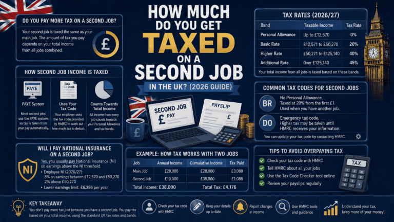 How Much Do You Get Taxed on a Second Job in the UK? (2026 Guide)