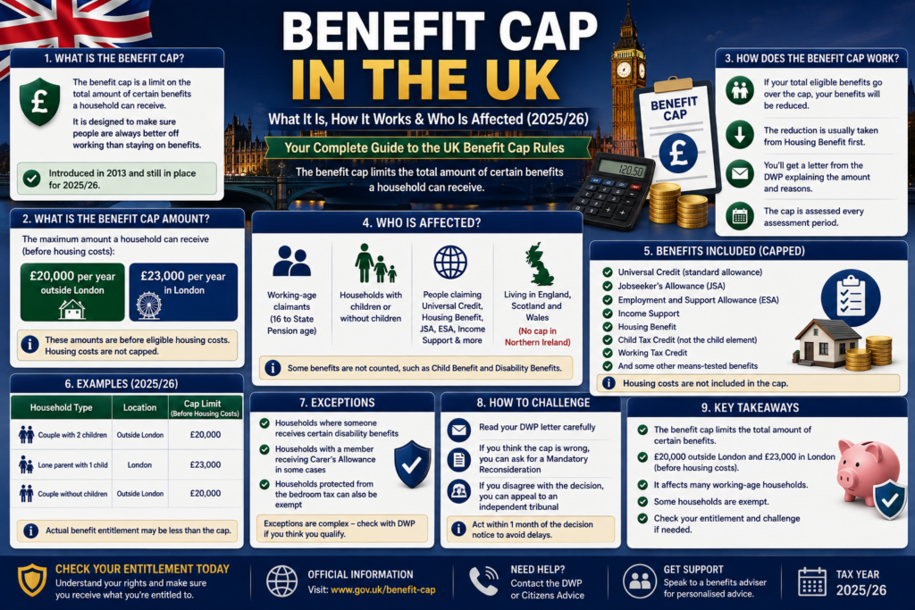 Benefit Cap UK 2025/26 rates, rules and exemptions