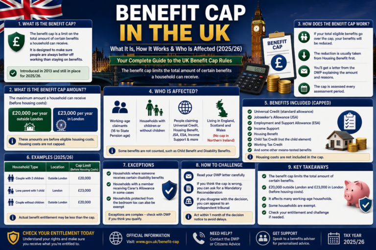Benefit Cap UK 2025/26 rates, rules and exemptions