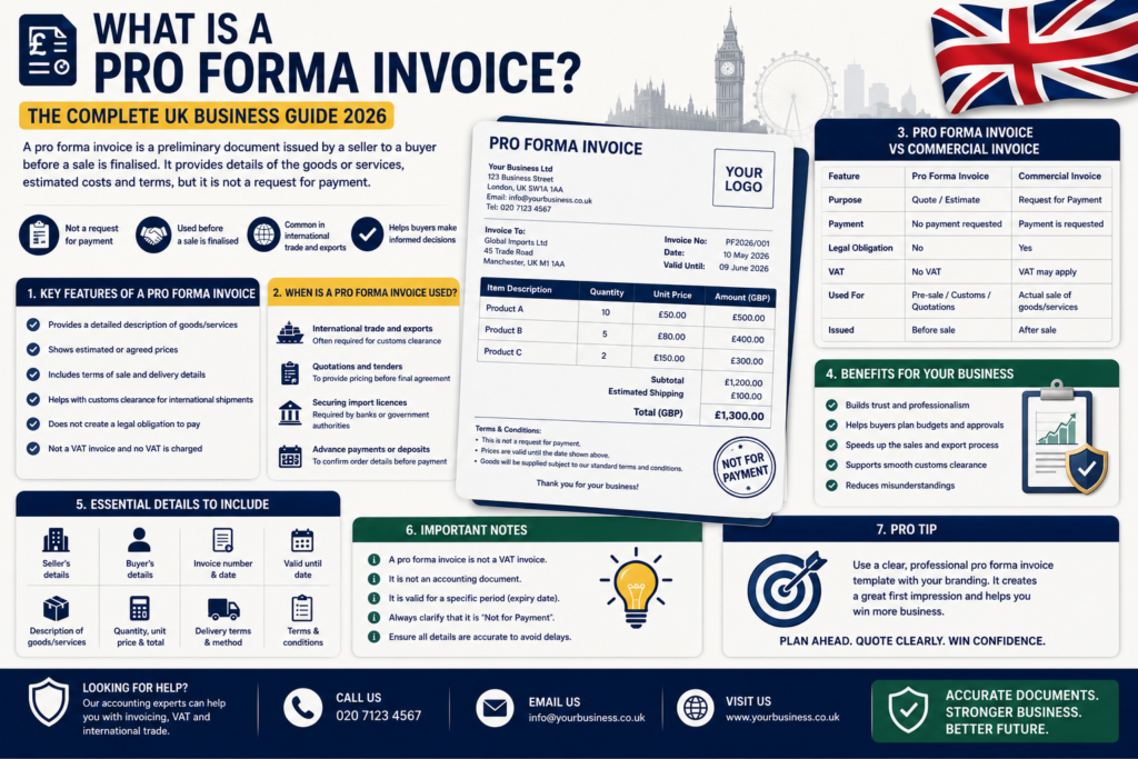 Pro Forma Invoice UK business guide 2026