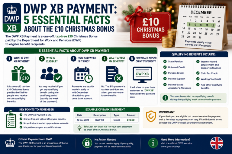 DWP XB Payment – £10 Christmas Bonus
