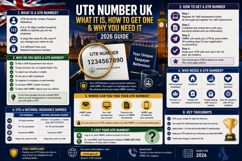 UTR Number UK – What It Is, How to Get One & Why You Need It (2026 Guide)