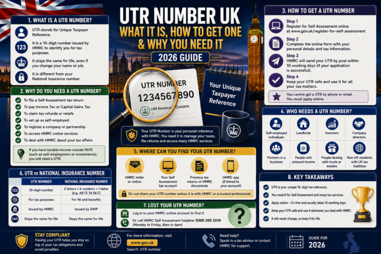 UTR Number UK – What It Is, How to Get One & Why You Need It (2026 Guide)