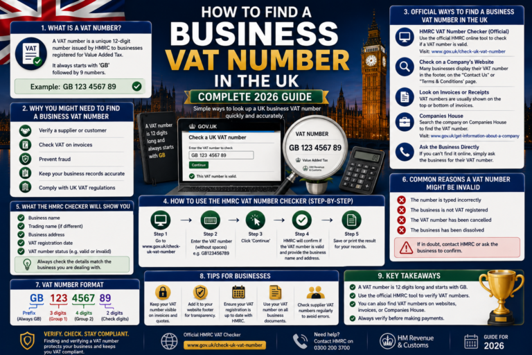 Find a Business VAT Number UK using the HMRC VAT number checker