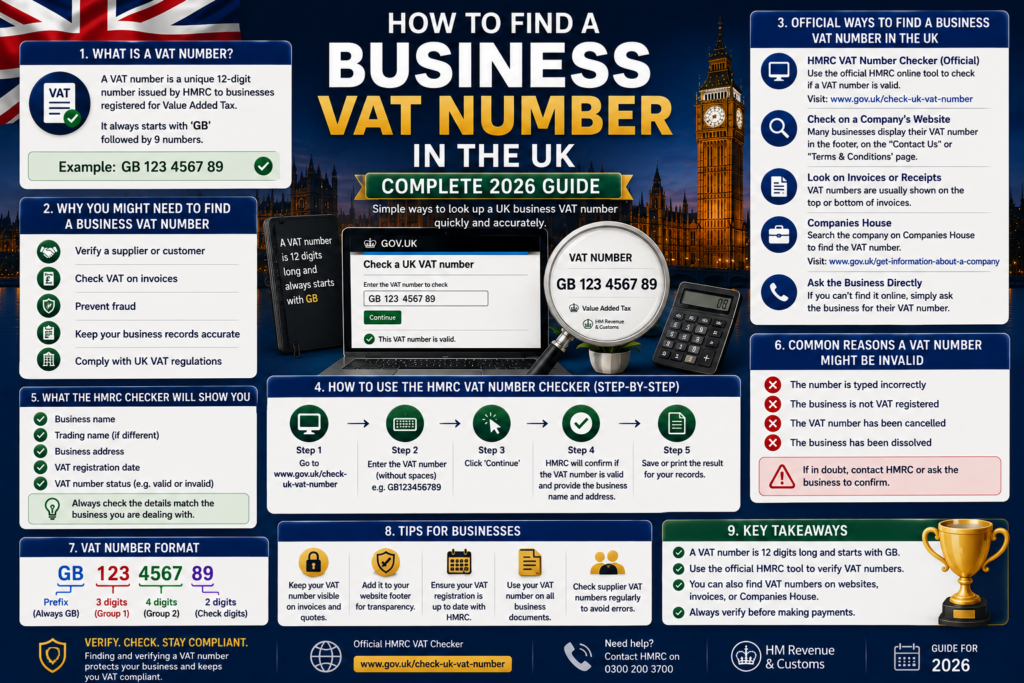 Find a Business VAT Number UK using the HMRC VAT number checker